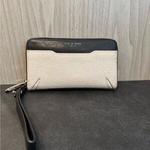 RAG & BONE wristlet wallet. White and black